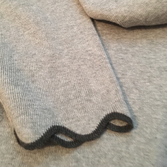 NWT grey scalloped sweater - Picture 3 of 6